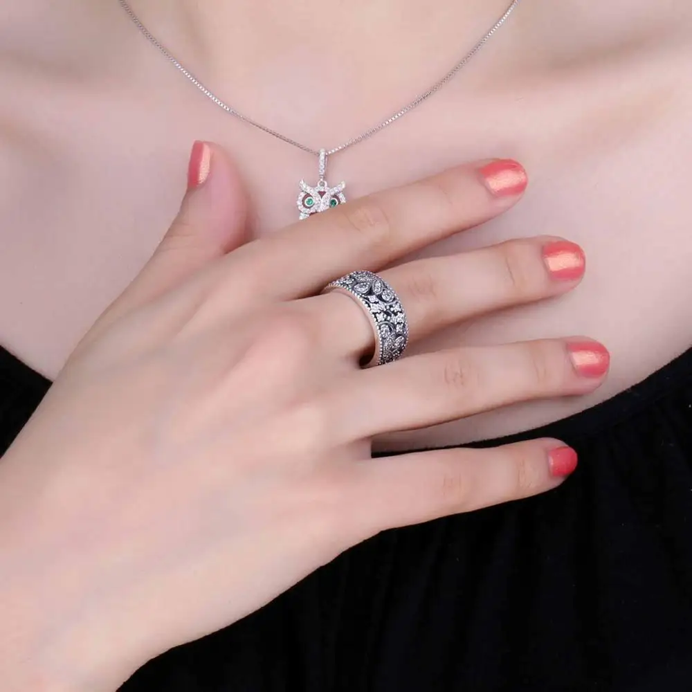 Jewelrypalace стерлингового серебра 925 Hollow oOut цветок заявление кольцо