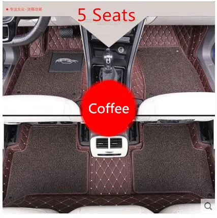 G 5 Seat 1/2 слоя из искусственной кожи грунтовка напольный коврик коврики для Volkswagen Passat Touran L 5/7 мест 17 AB320 - Название цвета: G 5 Seat