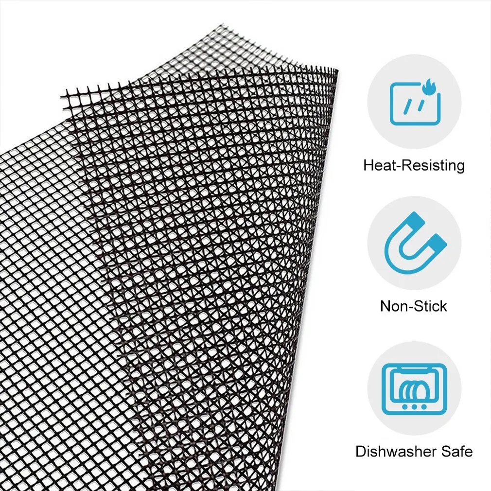 Non-stick DIY Barbecue Mesh Pad Cooking Outdoor Grid Round Rectangular Environmental yami |