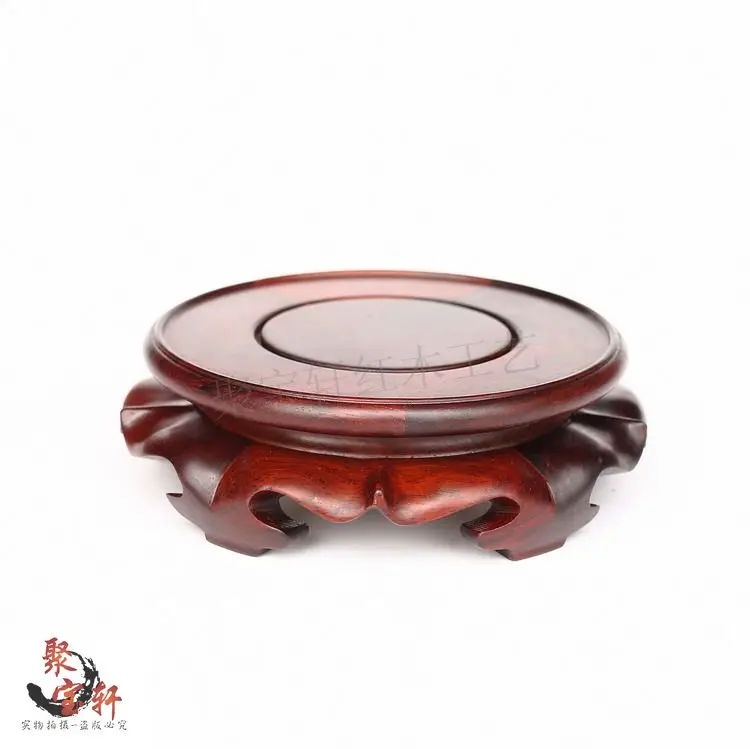 Деревянная ваза из массива дерева деревянная Будды емкость для цветов круглая