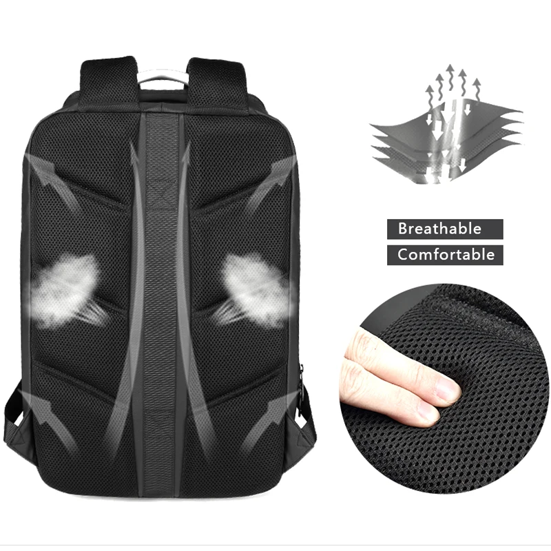 Hoge kwaliteit zwarte rugzak USB ударопрочный ноутбук rugzakken reizen mochilas grande рюкзак мессенджер mochilas antirrobo hombre