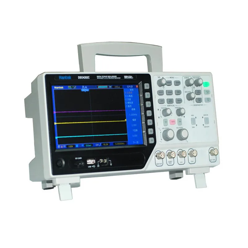 Hantek DSO4202C цифровой мультиметр осциллограф USB Настольный 200 мГц 2CH Osciloscopio генератор