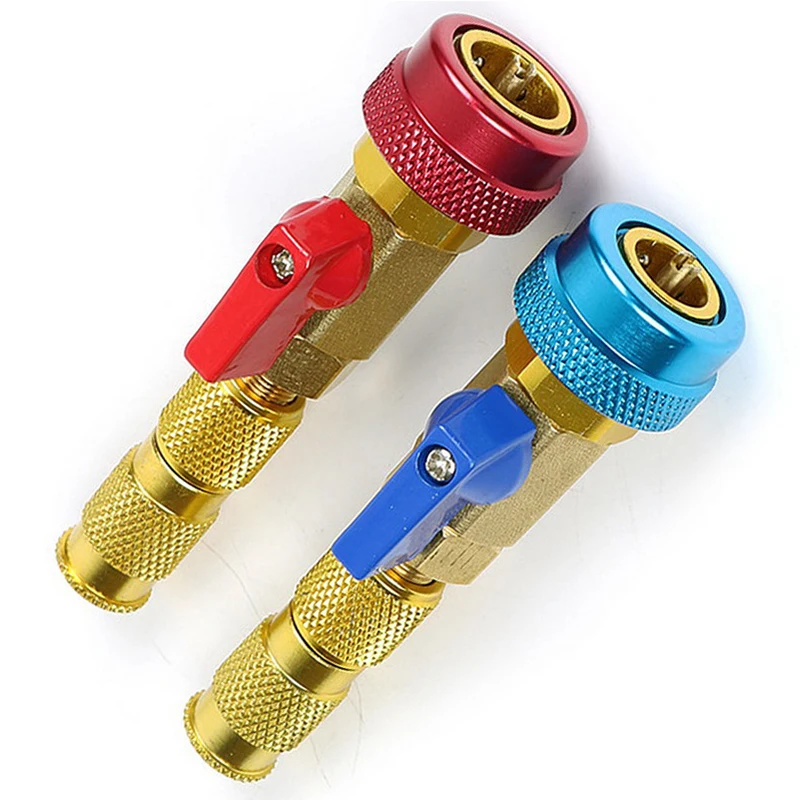 

1 Pair HAVC Car Automotive Schrader Valve Repair Tools Valve Core High Low Side Remover Installer/Replace For standard R134a R12