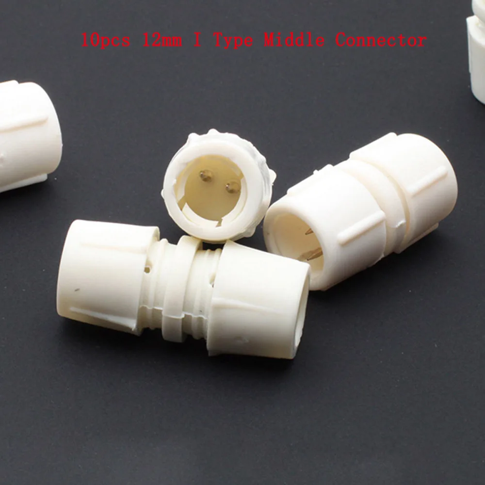 12mm I Connector 10 шт./лот Светодиодные ленты неоновый светильник Средний разъем аксессуары X T L I Тип Пластик торцевыми крышками крепежный хомут для круглых 2-провод - Испускаемый цвет: 12mm I Connector