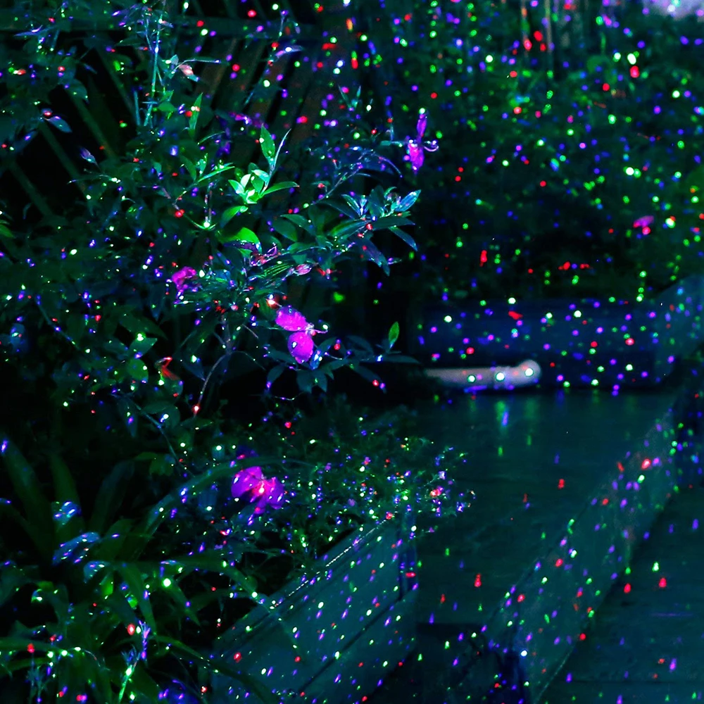 RGB Рождество лазерный свет статическое Мерцание Звезда проектор Сад Открытый