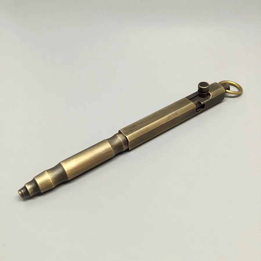1 шт. старая ручка с пистолетом и болтом латунная твердая портативная ручная