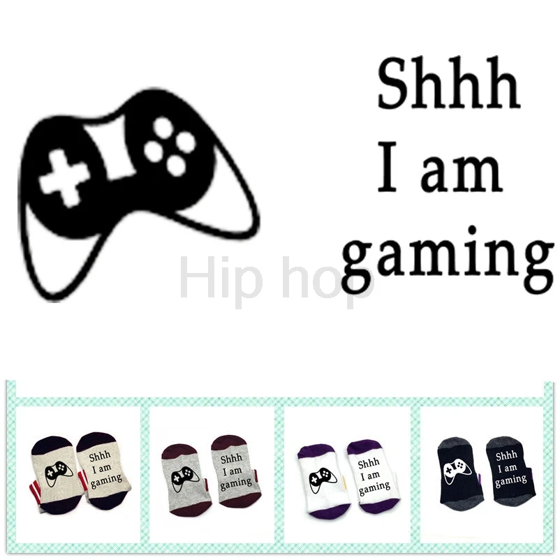 Носки Shhh I'm gaming Words on socks игровая консоль носки хлопковые удобные мужские женские