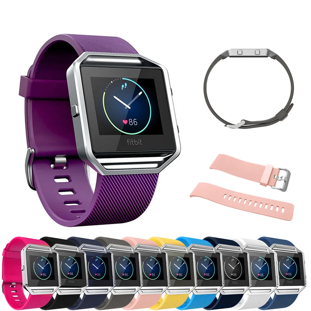 Силиконовый ремешок для Fitbit blaze Quick Release, мягкий резиновый спортивный запасной браслет ремешок для умных часов