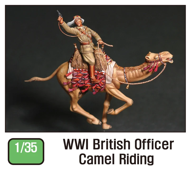 

Assembly Unpainted Scale 1/35 officer sit with Camel Riding Historical toy Resin Model Miniature Kit