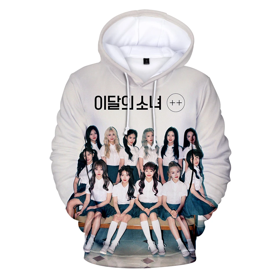 Толстовка с 3d принтом KPOP LOONA толстовки женская уличная одежда в стиле Харадзюку