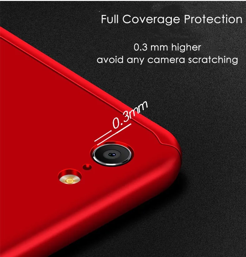 360 Full Protective Phone Case For iPhone 8 7 Plus 6 6s 5S X 10 Cover XR Xs Max Cases With Tempered Glass |