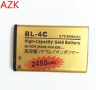 Сменная BL-4C литий-ионная батарея AZK высокой емкости, перезаряжаемая для Nokia BL 4C, C2-05, 2220, 6100, 6300, 6136, 6102i, 6170, 6260