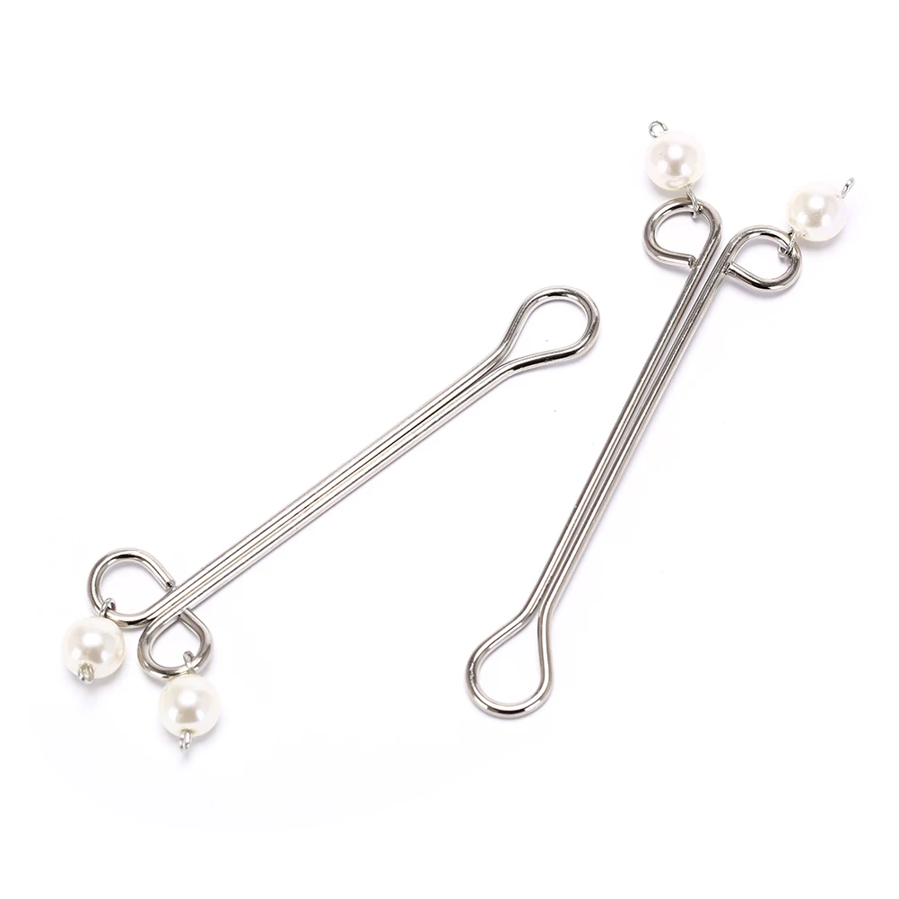 

1 Pair Steel Labia Clips / Labium Clamps / Brease Nipple Clamps / Clitoris Clips /Ear Clips for Couples Exotic Accessories