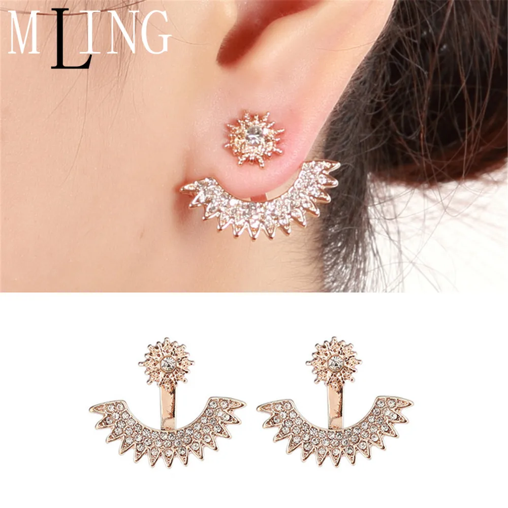 Женские винтажные серьги-гвоздики MLING серьги из сплава розового золота с