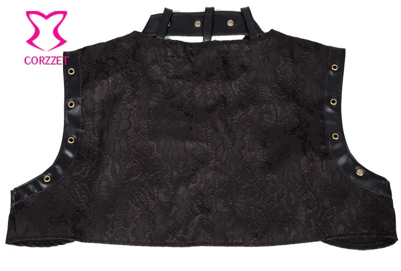 Сексуальный женский корсет из черной искусственной кожи в стиле стимпанк с