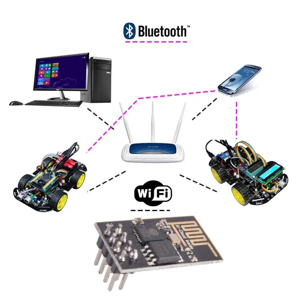 5 шт./лот ESP8266 ESP 01 ESP01 Серийный беспроводной модуль WIFI приемник Интернет вещей Wifi