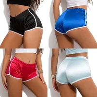 candy color plus size wetlook high waist booty shorts push up hip sexy hot short pole dance shiny micro mini short clubwear pink