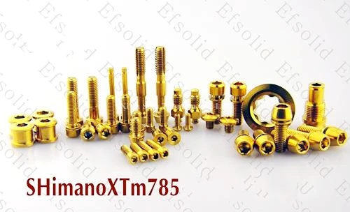 Титан TC4 Srews болты Группа Золотой набор в цветах радуги для Shimano XT XTRM785 M8000