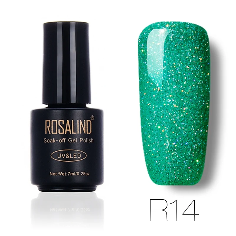 R14 ROSALIND лак для ногтей 7 мл Радужная серия Nagellak гелевый дизайн для ногтей замачиваемый гель Лаки Полупостоянный УФ светодиодный гель лак - Цвет: R14