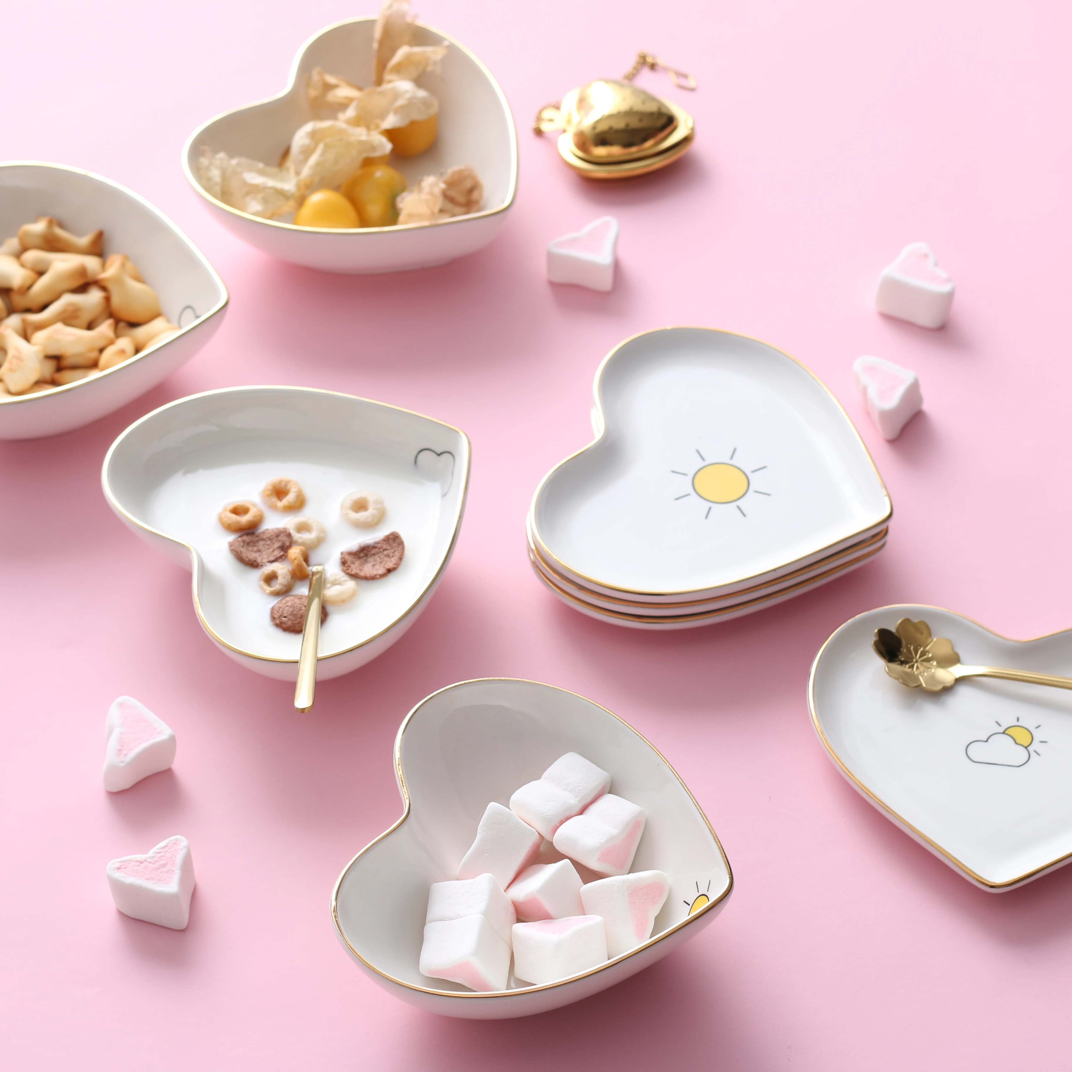 Высококачественные керамические обеденные Тарелки и блюда из белого фарфора