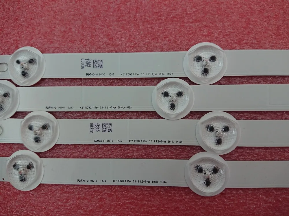 (Новый оригинал) 5 комплектов = 50 шт. светодиодных лент для 42 &quot6916L 1385A 6916L 1386A 1387A 1388A
