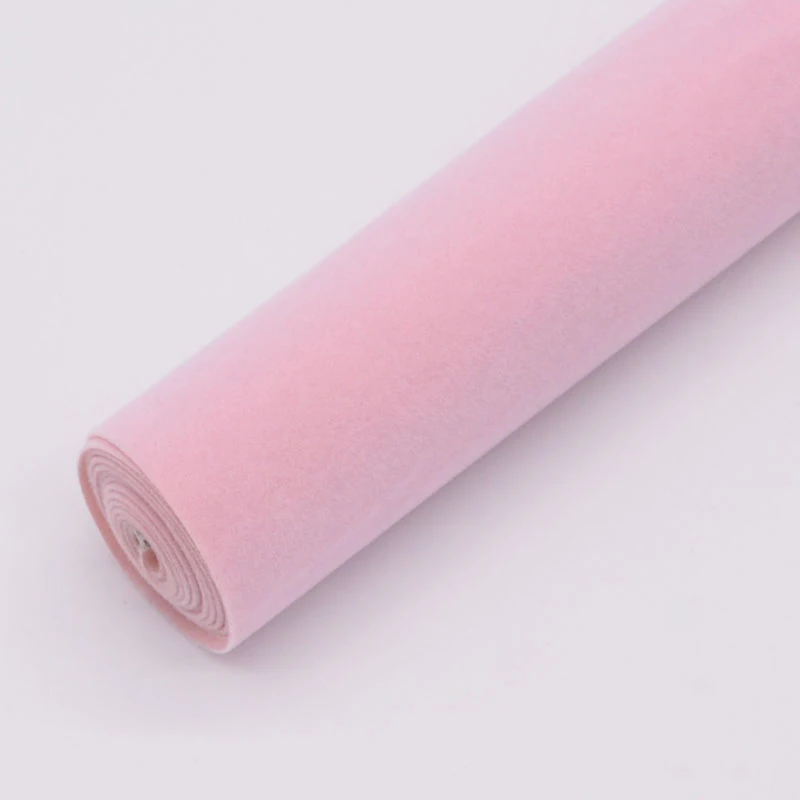 pink Ширина 150 см/50/100 см фланель самоклеющийся клей ткань для изготовления ювелирных изделий ящик Стикеры декоративный домашний текстиль ремесло FA203 - Цвет: pink