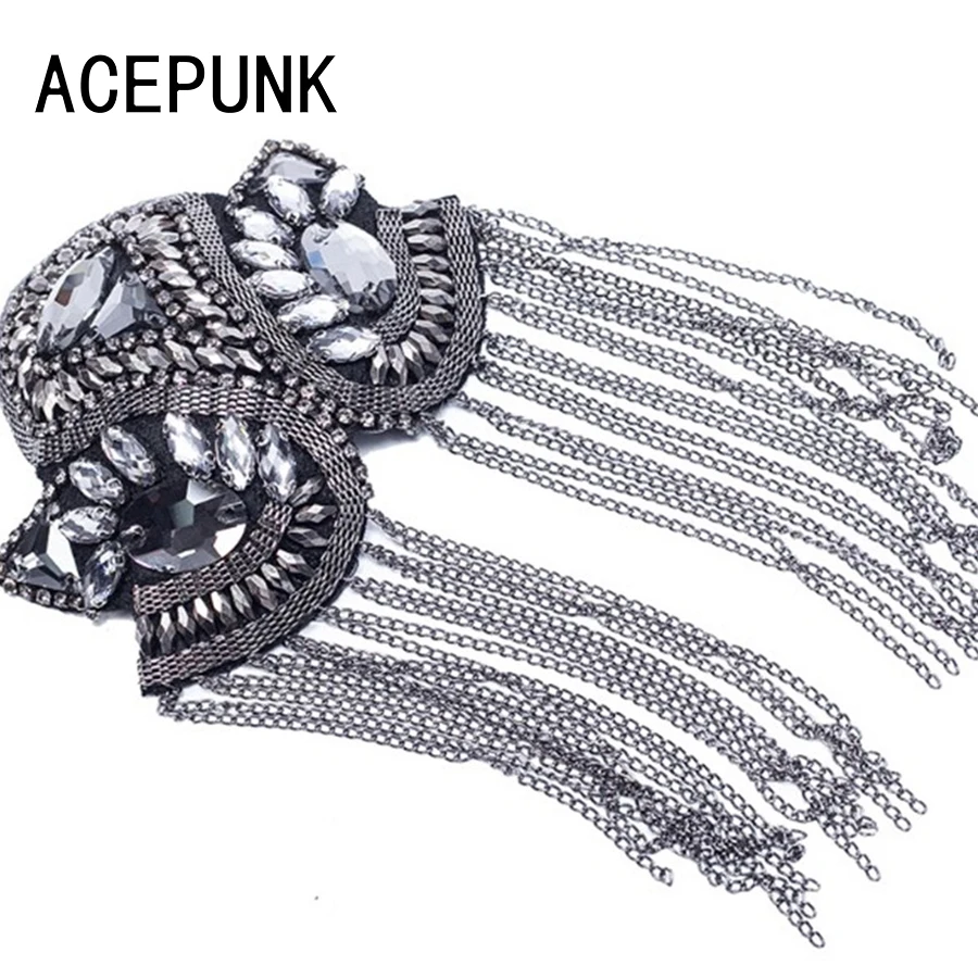 Korean Tassel Performance Epaulets Stage Dress Accessories Brooch Medal Clothes child woman Jewelry Shoulder Epaulette 2019 New | Украшения