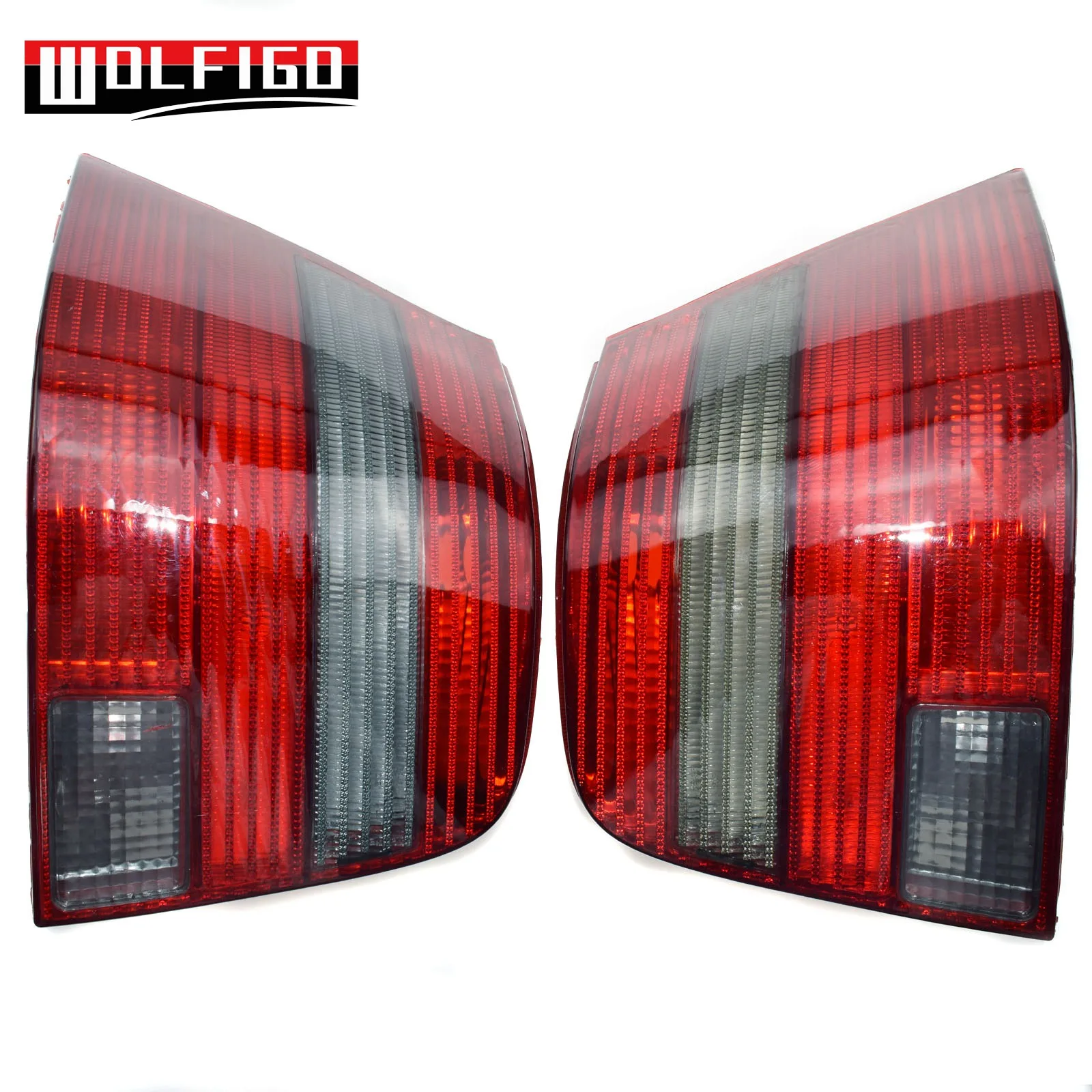 WOLFIGO левый и правый подходят 1999-2005 VW MK4 Гольф Евро стиль красный дым задние фонари 1J6945096F, 1J6945095F Новинка