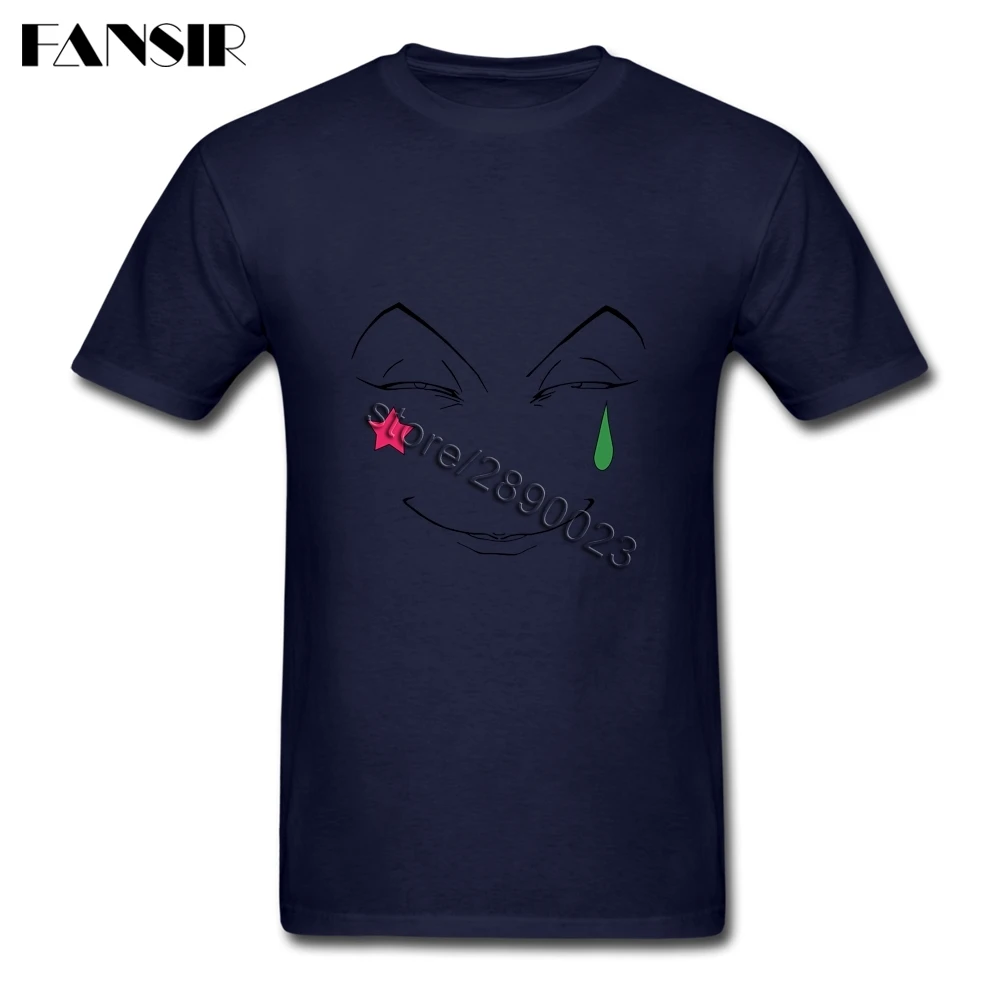 Футболка Hisoka Face Hunter x мужская с коротким рукавом топ из 100% хлопка круглым вырезом
