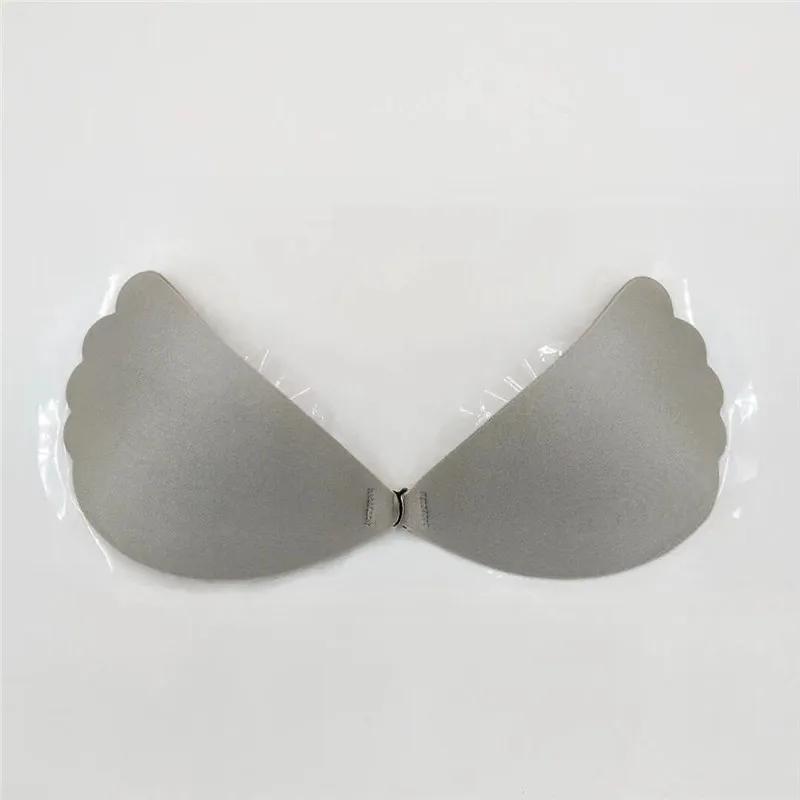 100 pcs Wholesale Strapless Seamless Push Up Silicone Self Adhesive Reusable Padded Invisible bra