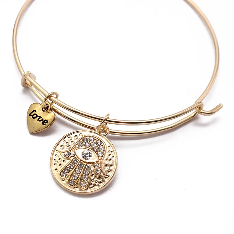 Женский винтажный браслет с кристаллами регулируемая бижутерия|bracelets for women love|wire