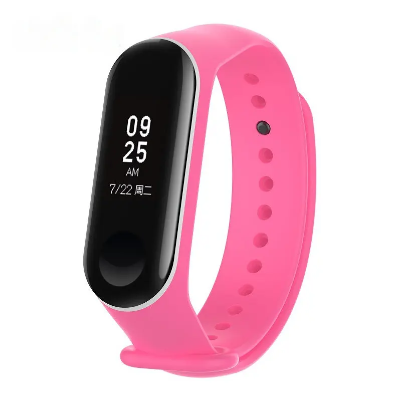 Мягкий силиконовый двухцветный браслет Odog с рамкой для Xiao Mi Band 3 ремешок кольцом