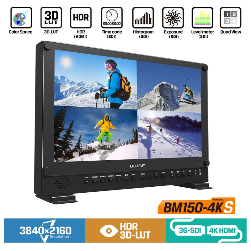 Lilliput BM150-4KS вещания 15 6 &quotHDR 3D-LUT цветное пространство ручной работы 4K режиссерский
