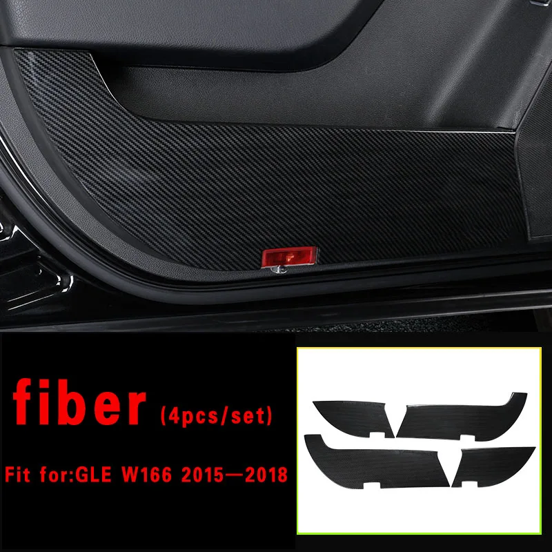fiber GLE W166 Для Mercedes Benz GLE W166 GLE coupe C292 350d amg защита для двери царапины Марка грязная отделка крышка стикер аксессуары - Название цвета: fiber GLE W166