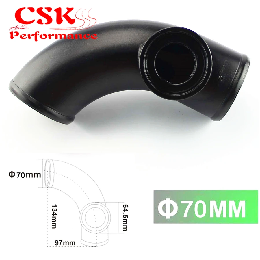 Universal 3&quot / 2.75&quot 2.5&quot 90 Degree Pipe Piping Flange Adapter For Ssqv Sqv Bov Blow Off Valve Black |