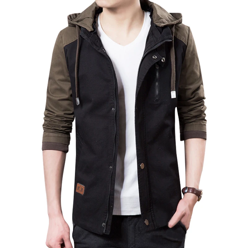 Брендовая куртка Для мужчин Мода 2017 г. мужской Куртки молнии Военная Униформа