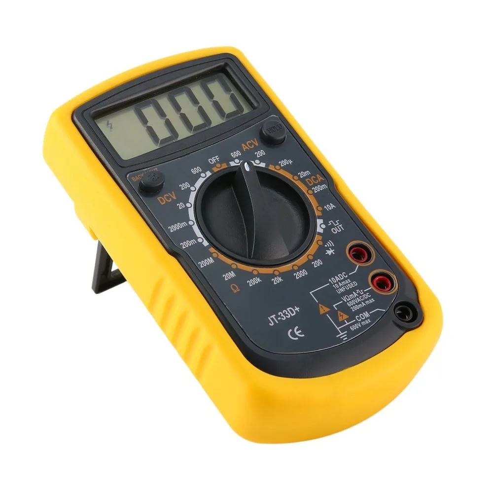 JTW JT-33D Portable Backlight LCD Digital Multimeter AC/DC Voltmeter Ammeter Diode Resistence Continuity Tester Data hold | Инструменты