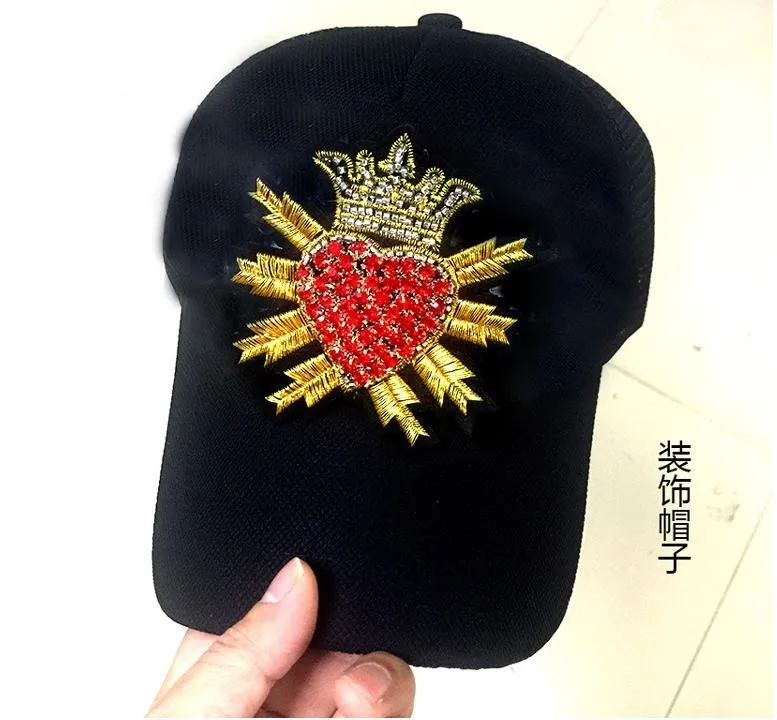 9 5 см Новинка Корона сердце из бисера патчи для модная футболка свитер украшение