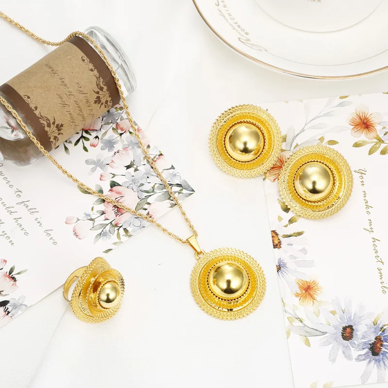 Комплект свадебных ювелирных изделий Shamty маленький и средний размер Женский