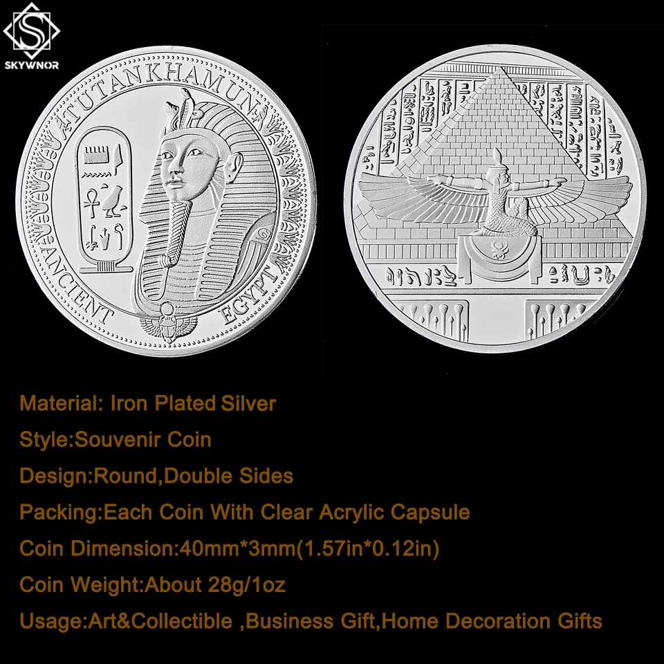 5 шт. посеребренные монеты пирамиды Сфинкс | Дом и сад