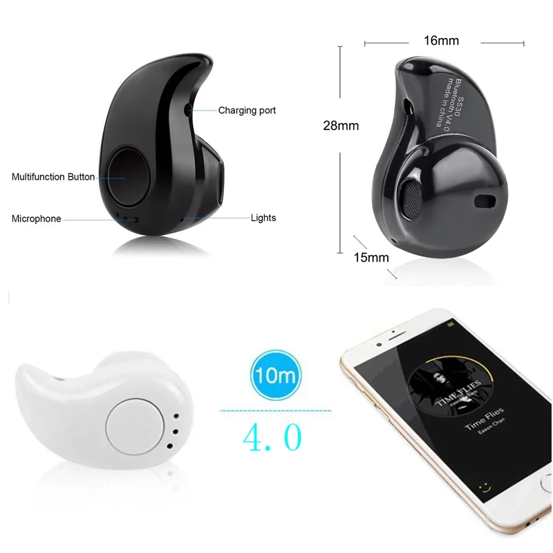 Настоящие Мини Bluetooth наушники S530 беспроводные портативные вкладыши невидимые