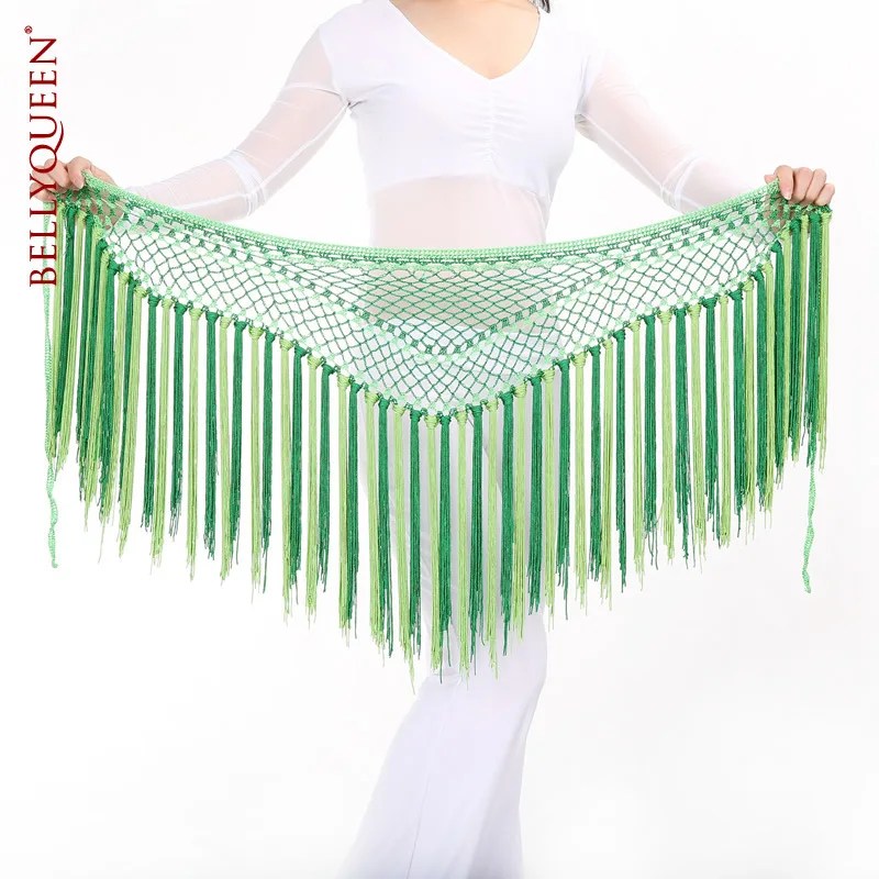 Костюмы для танца живота набедренный платок с ремнем серебристые двухцветные