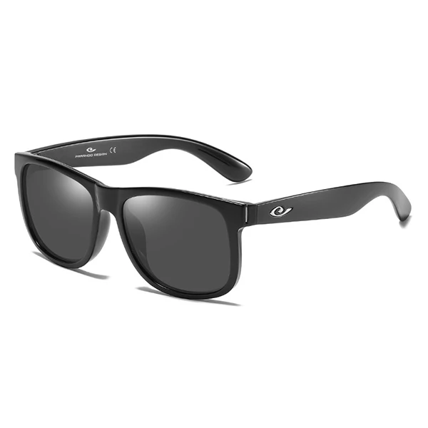 HGE-H Summer New Style Polarized Sunglasses Men Women Fashion Square Sun Glasses Travel UV Goggles Alloy Hinges Are Durable KD23 - Цвет линз: C1 Black Frame