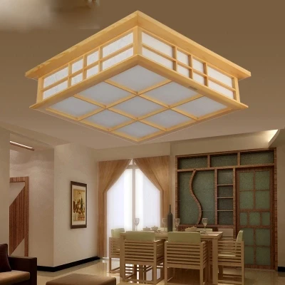 

Japanese Imported Wood Crafted Ceiling Lamp Led Strip Ceiling Light for Study Room Bedroom 20W indoor lighting art simple lamp