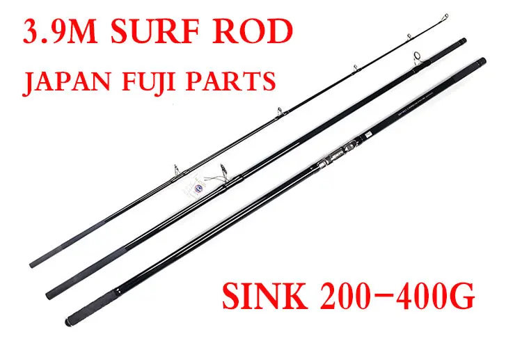Lurekiller Удочка Япония Fuji части 3,90 м мощный карбоновый СЕРФ литье удилища 30 кг серфинговая Удочка длинная литая удочка