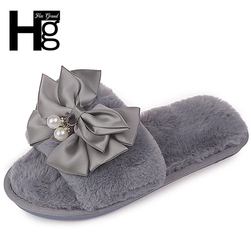 HEE GRAND/2018 г. осенние мягкие Меховые шлепанцы женские домашние плюшевые тапочки из