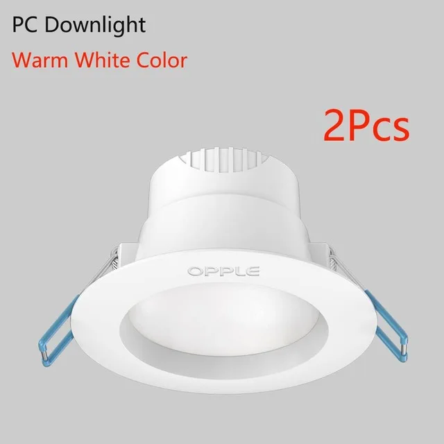 2pcs warm white Xiaomi Opple светодиодный светильник 3 Вт угол 120 градусов светильник ing белый светильник и теплый потолочный встраиваемый светильник для дома и офиса - Цвет: 2pcs warm white