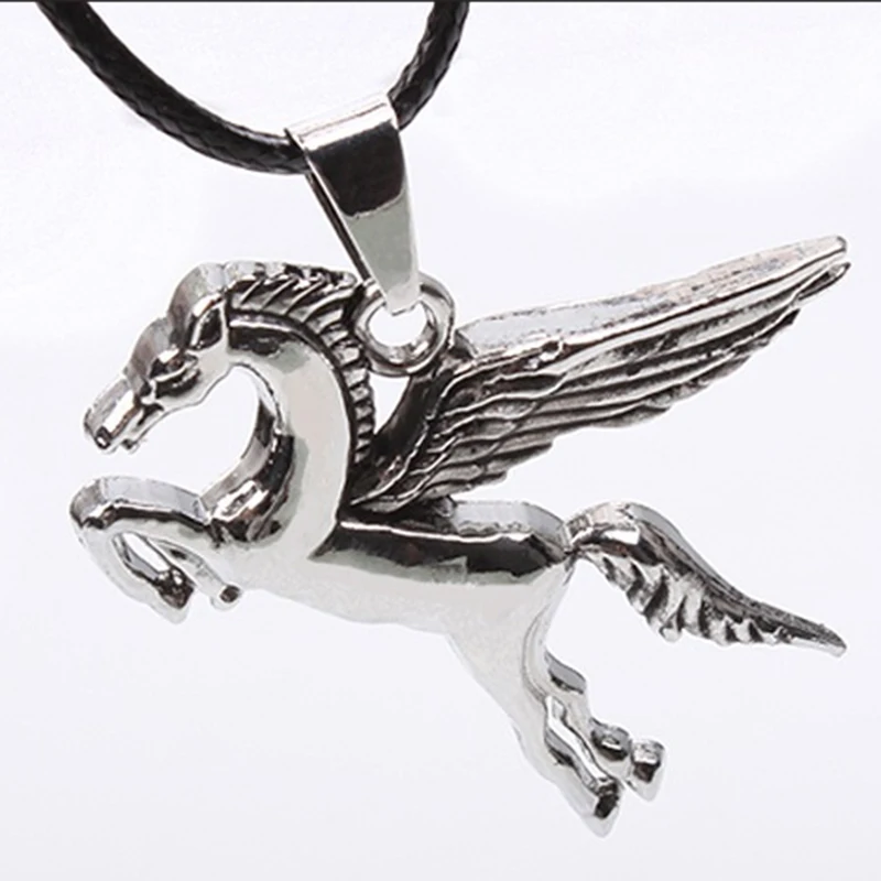 Delicate Stainless steel Fly horse Pegasus pendant Necklace men jewelry Vintage For Women Choker Lovers Gift naszyjnik | Украшения и