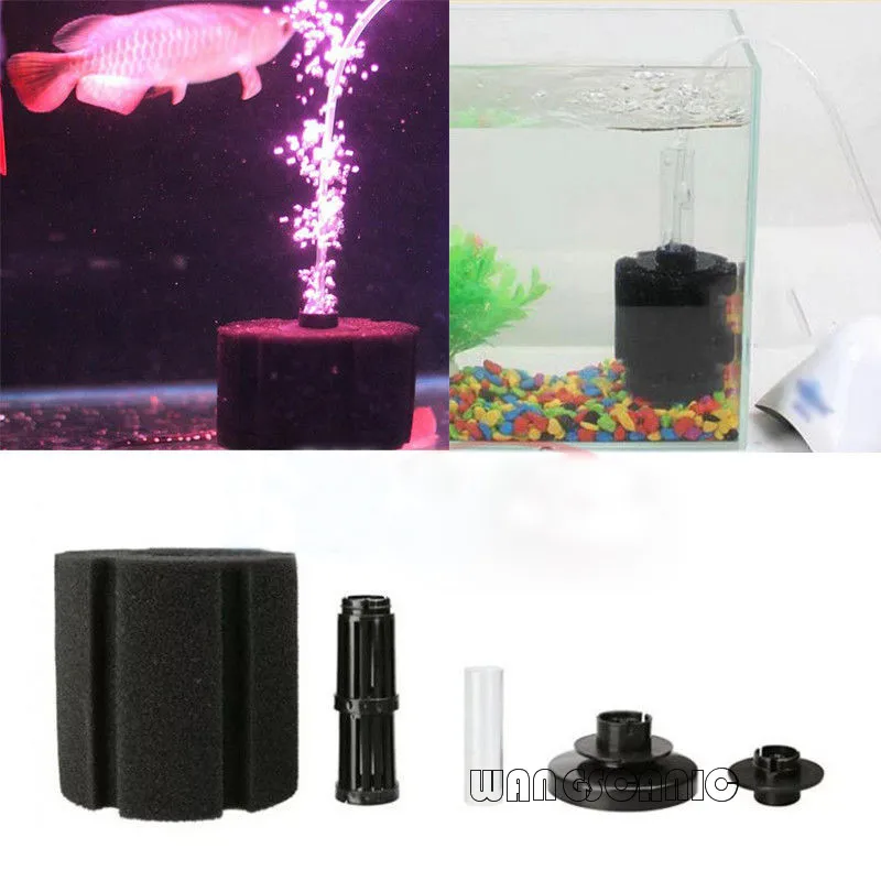Аквариум Fish Tank пенный губчатый фильтр Биохимический кислород Фрай воздушный насос фильтрации водных домашних животных поставки