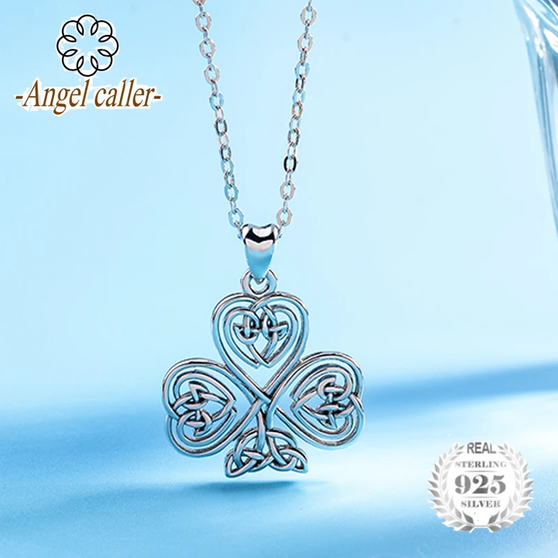 Женское колье в форме сердца Angel Caller Настоящее серебро 925 пробы кулоны виде